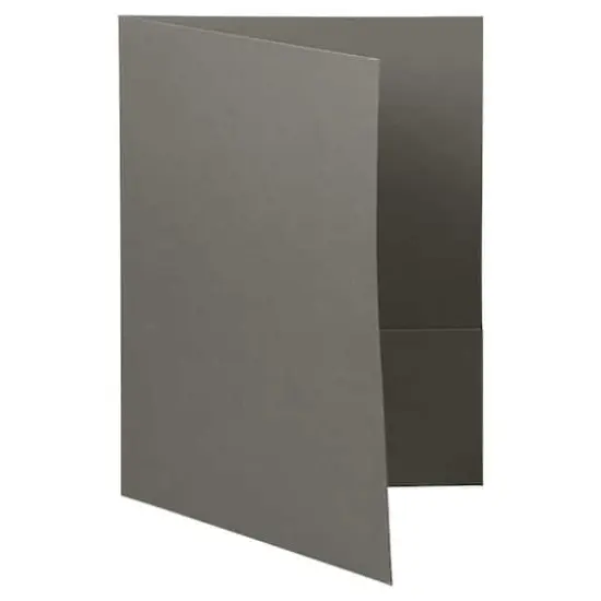 JAM Paper 9.5" x 11.5" 2-Pocket Linen Folders, 6ct. Gray {4}