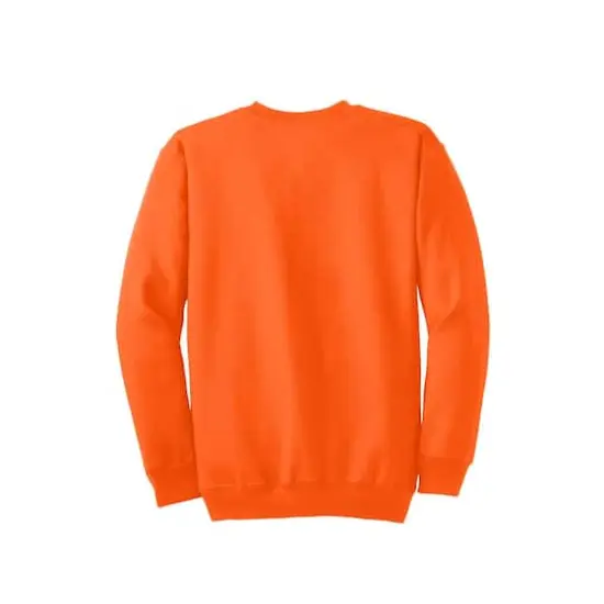 Port & Company&reg; Essential Fleece Crewneck Sweatshirt Safety Orange {5}