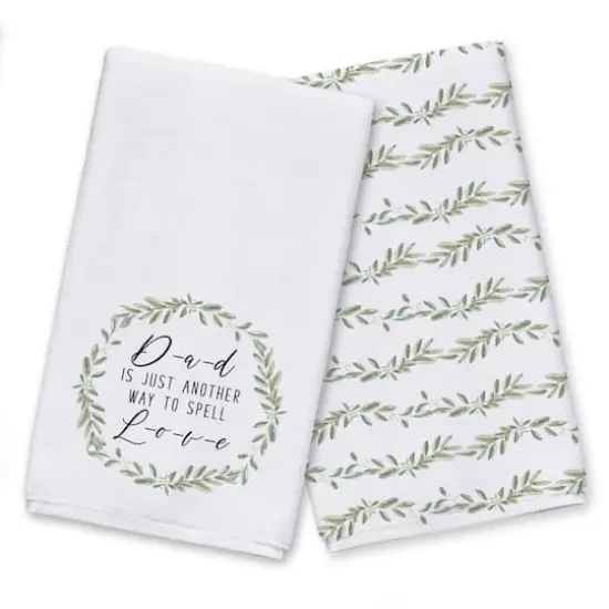 Dad is a Way to Spell Love Tea Towel Set {1}