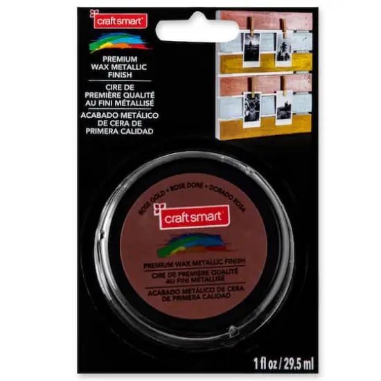 Premium Wax Metallic Finish By Craft Smart&reg; Rose Gold {4}