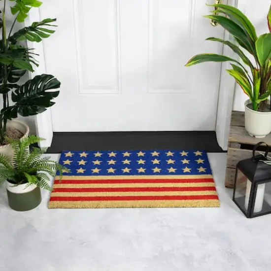 Americana Stars & Stripes Coir Outdoor Doormat {3}