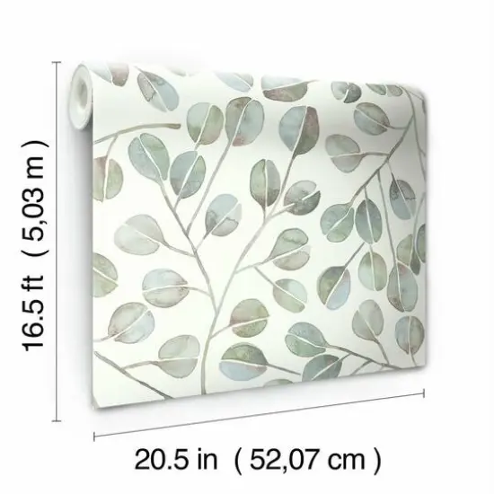 RoomMates Cat Coquillette Eucalyptus Peel & Stick Wallpaper Blue and White {9}