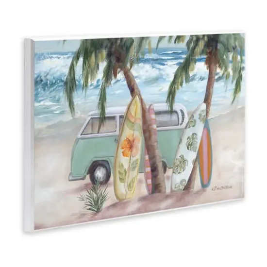 Stupell Industries Summer Waves Tropical Van Surfboards Wall Plaque Art {4}
