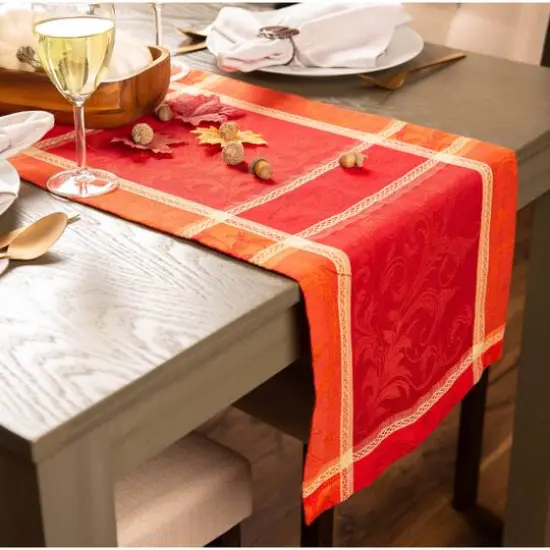 DII&reg; 108" Harvest Wheat Jacquard Table Runner {5}