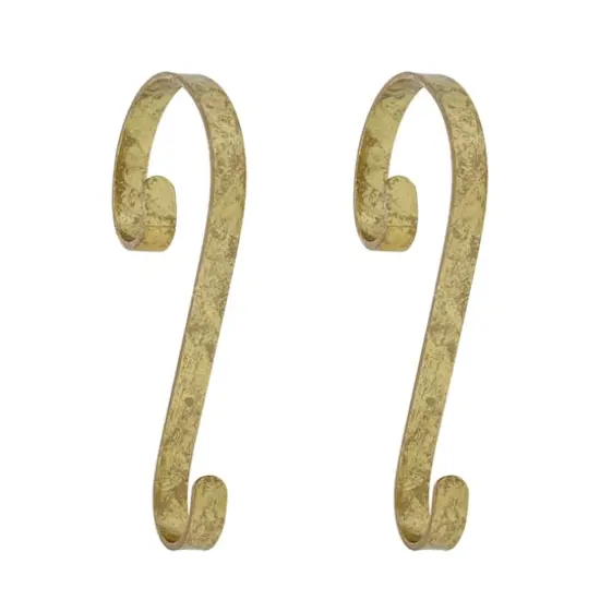 Haute Decor Stocking Scroll&reg; Gold Foil Stocking Holders, 2ct. {1}