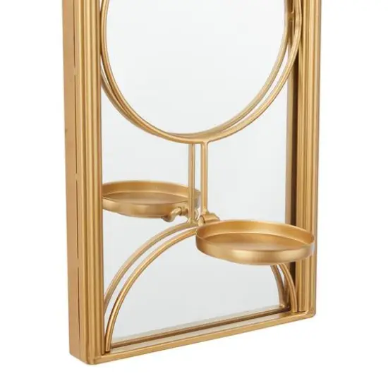 CosmoLiving by Cosmopolitan Gold Metal Modern Wall Sconce {6}