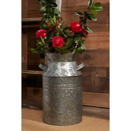 DII&reg; 11" Galvanized Metal Farmhouse Milk Can {6}