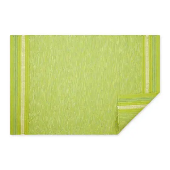 DII&reg; Modern Stripe Variegated Handwoven Recycled Yarn Rug, 2ft. x 3ft. Avocado {5}