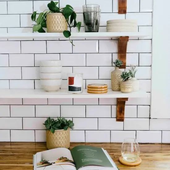 Hello Honey&reg; Gold Stoneware Pots with Geometric Pattern Set {4}