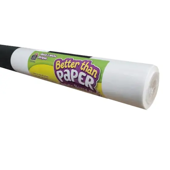 Teacher Created Resources Better Than Paper&reg; Black & White Stripes Bulletin Board Roll, 4ct. {3}