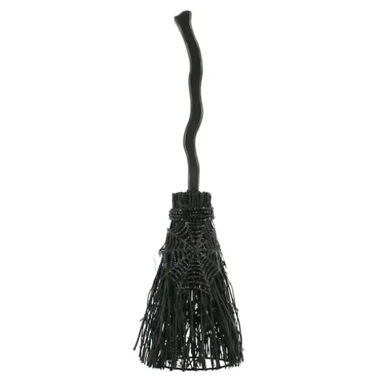 18.5" Black Witch's Broom with Moon Tabletop D&eacute;cor by Ashland&reg; {4}