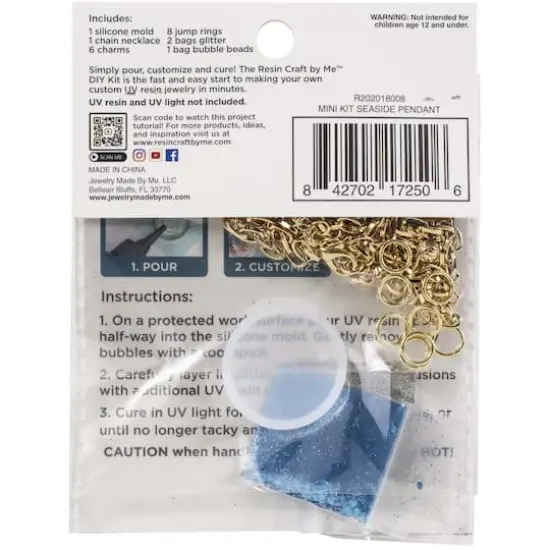 Jewelry Made By Me Resin Craft Seaside Pendant Mini Kit {4}