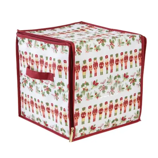 Laura Ashley Nutcracker Print Stackable Christmas Ornament Storage Box {9}
