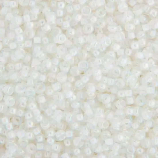 Miyuki&reg; 11/0 Glass Seed Beads, 22g White AB Lined-Dyed {1}