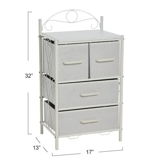 Household Essentials Victoria 32" 4-Drawer Dresser White {4}