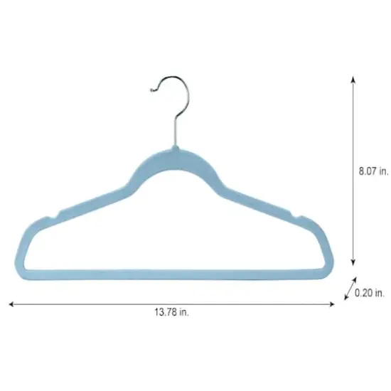 Laura Ashley Kids Velvet Hangers, 25ct. Light Blue {6}