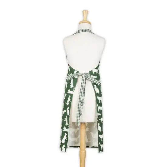 DII&reg; Cat Print Chef Apron Hunter Green {4}