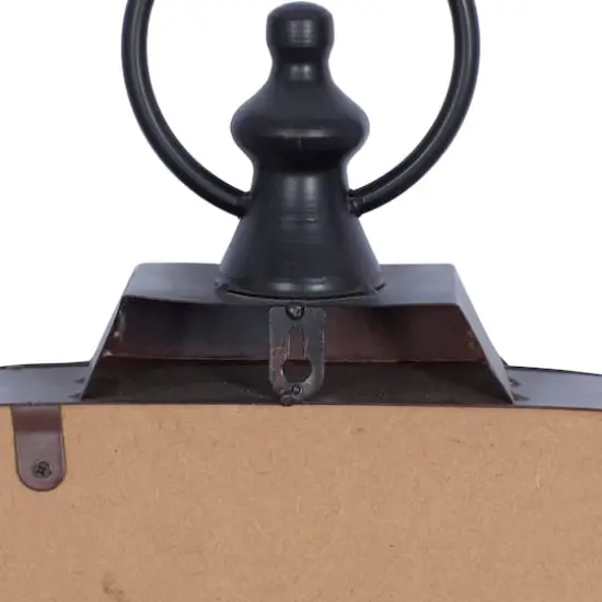 26" Black Metal Vintage Wall Clock {5}