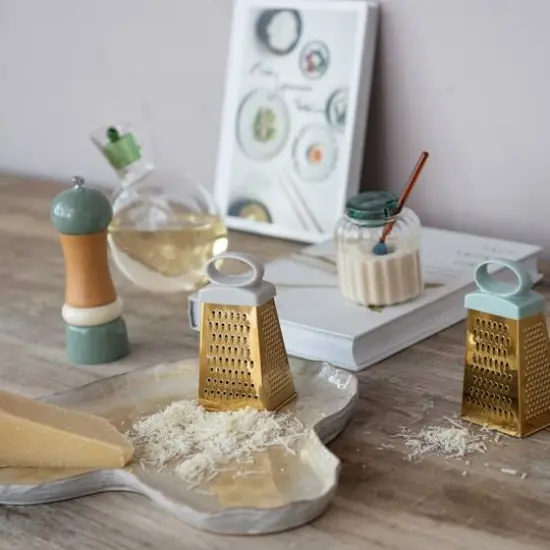 Hello Honey Stoneware Speckled Spoon Holder with Reactive Glaze, Beige {3}