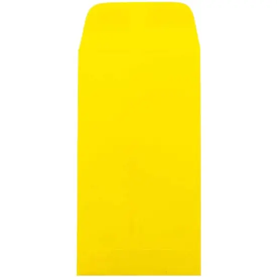 JAM Paper 3.5" x 6.5" Coin Business Envelopes, 50ct. Yellow {4}