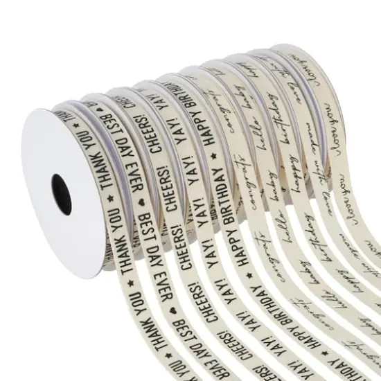 3/8" x 2yd. Sentiments Value Pack Ribbon by Celebrate It&reg; {1}