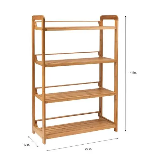 Organize It All Deluxe 4 Tier Bamboo Shelf {4}