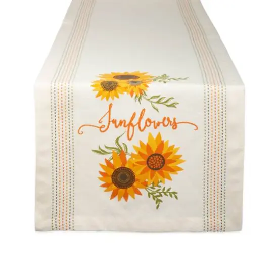DII&reg; 108" Sunflowers Print Table Runner {1}