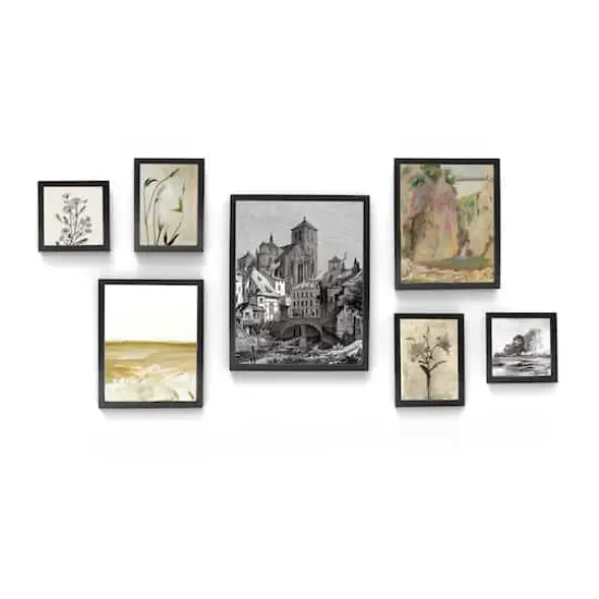 Black 7 Piece 123 Gallery Wall Frame Set by Studio D&eacute;cor&reg; {1}