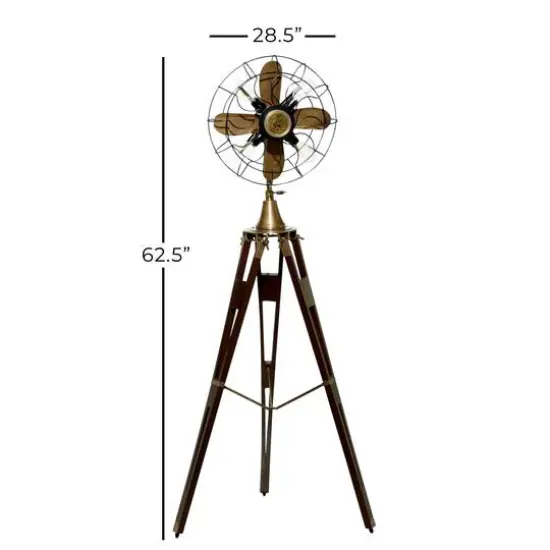62.5" Brown Metal Industrial Floor Lamp {7}