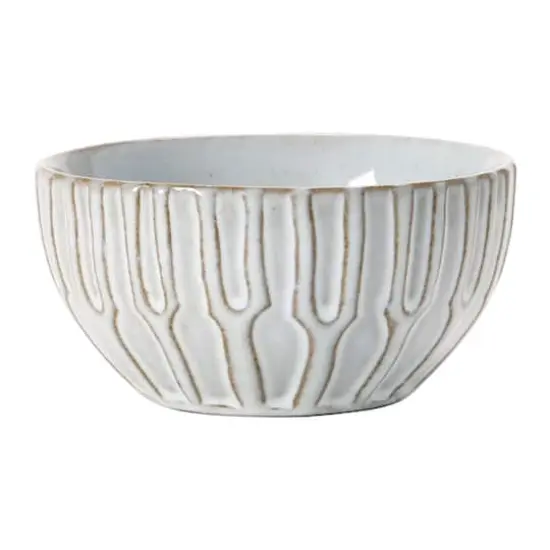 Hello Honey&reg; 4" White Debossed Stoneware Bowl Set, 4ct. {5}