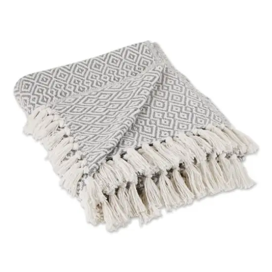DII&reg; Double Diamond Throw Gray {1}