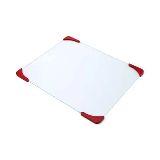 Farberware Red & White 15" Non-Slip Glass Board {3}