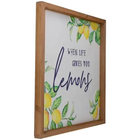 Wooden Framed When Life Gives You Lemons Metal Sign Spring Wall D&eacute;cor {4}