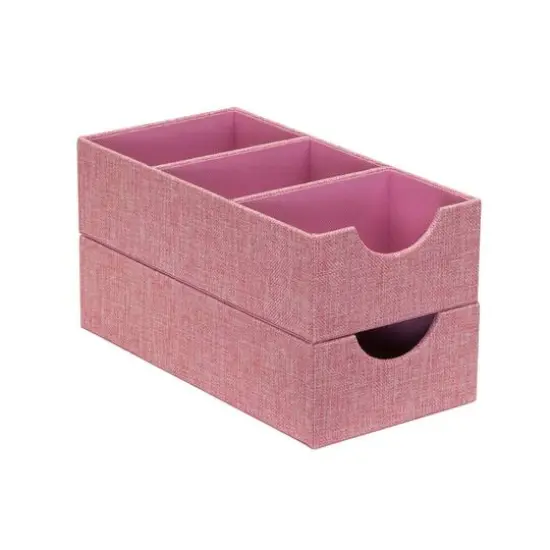 Household Essentials 3-Compartment Drawer Organizers, 2ct. Pink {7}