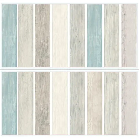 RoomMates Blue & Brown Barn Wood Plank Peel & Stick Giant Wall Decals {1}