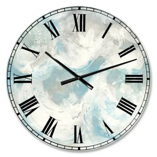 Designart Pale Blue Shade IV Wall Clock {1}