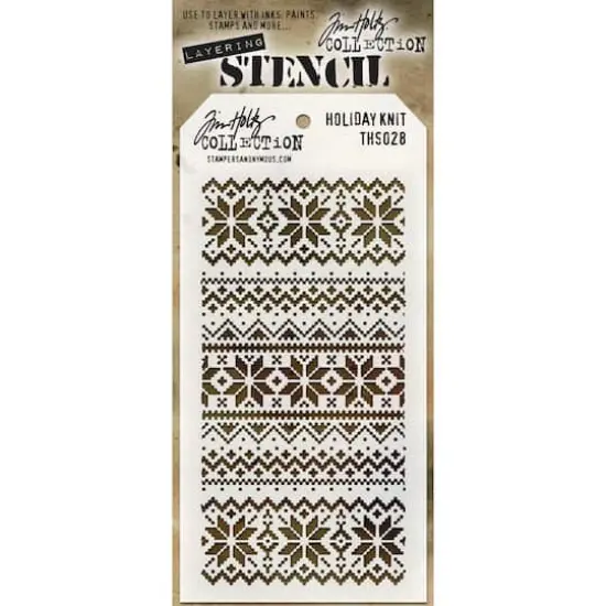 Stampers Anonymous Tim Holtz&reg; Holiday Knit Layered Stencil {1}