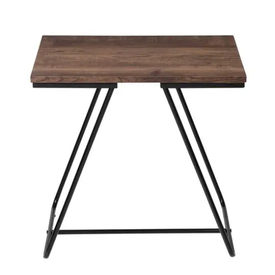 Honey Can Do Black Square Side Table {6}