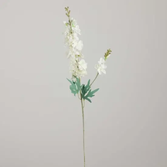 33" White Delphinium Flower Stems, 3ct. {10}