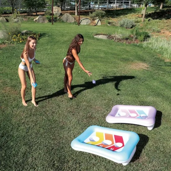 Inflatable Bean Bag Toss Swimming Pool Game {1}
