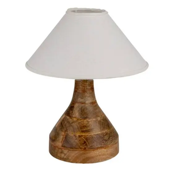 Hello Honey&reg; 15.75" Natural Artisanal Aura Mango Wood Table Lamp {1}