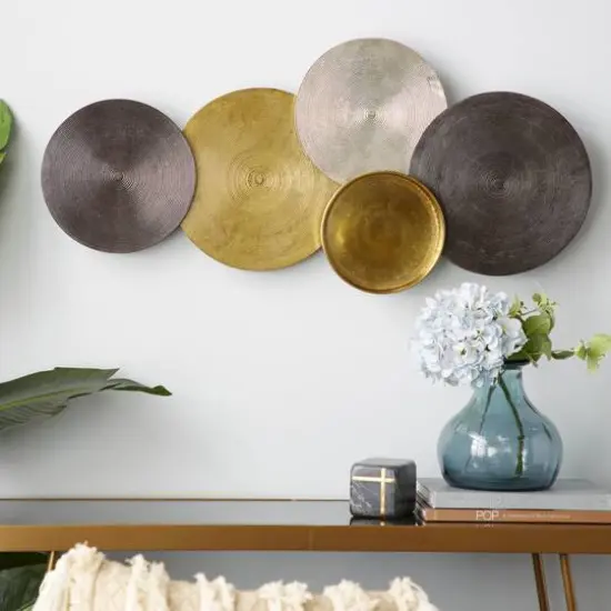 Gold, Silver & Gray Aluminum Wall D&eacute;cor {10}