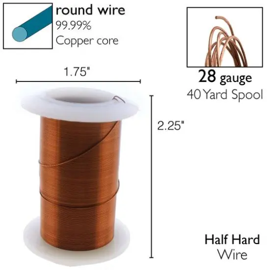 The Beadsmith&reg; Wire&trade; Elements 28 Gauge Tarnish-Resistant Wire Antique Copper {7}