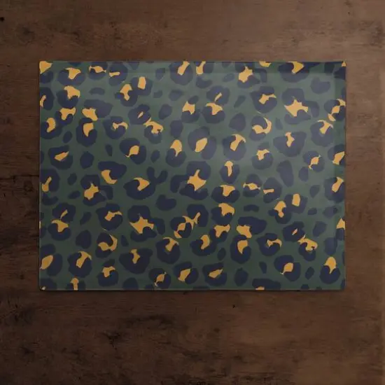 Leopard Cotton Twill Placemat Green {3}