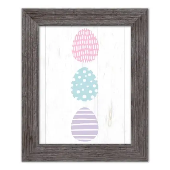 Tri Eggs 1 11" x 14" Western Gray Framed Print {1}