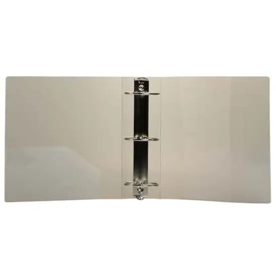 JAM Paper 3" Glass Twill Plastic 3-Ring Binder Smoke {6}