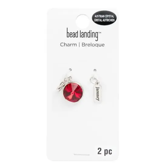 Austrian Crystal Birth Month Charm Set by Bead Landing&trade; Garnet Red/January {6}