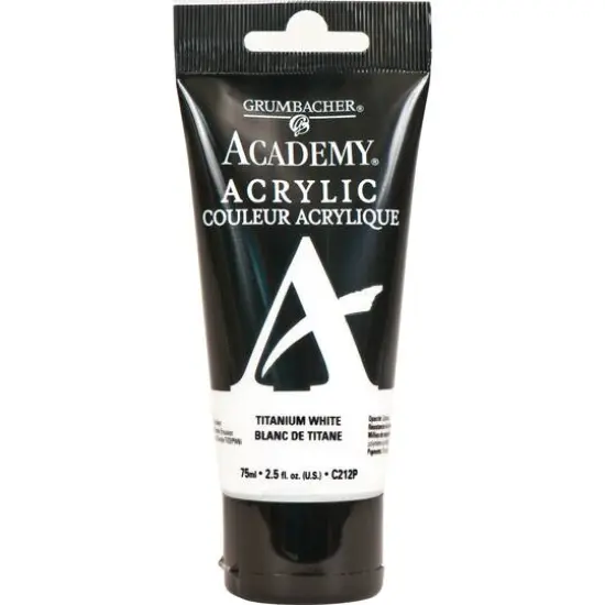 Grumbacher&reg; Academy&reg; Acrylic, 2.5oz. C212P Titanium White {1}