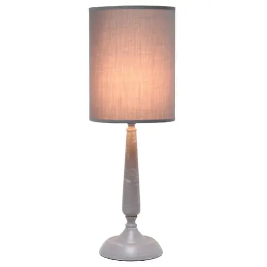 Simple Designs 23" Traditional Candlestick Table Lamp Gray Wash {3}