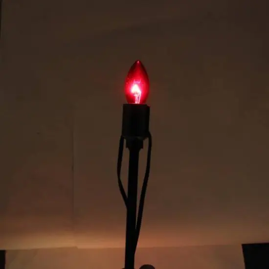 Set of 15 Lighted Red, Clear & Green C9 Christmas Pathway Marker D&eacute;cor {8}